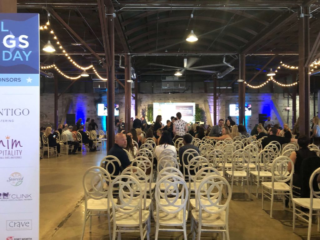 The setup at Global Meetings Industry Day 2019